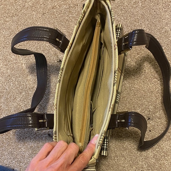Burberry Cream and Brown Check Shoulder Bag - Picture 10 of 14